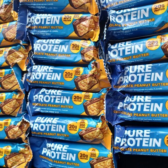 Pure Protein Chocolate Peanut Butter Bars, 20 count (Barras de Proteína) - Picture 2 of 8